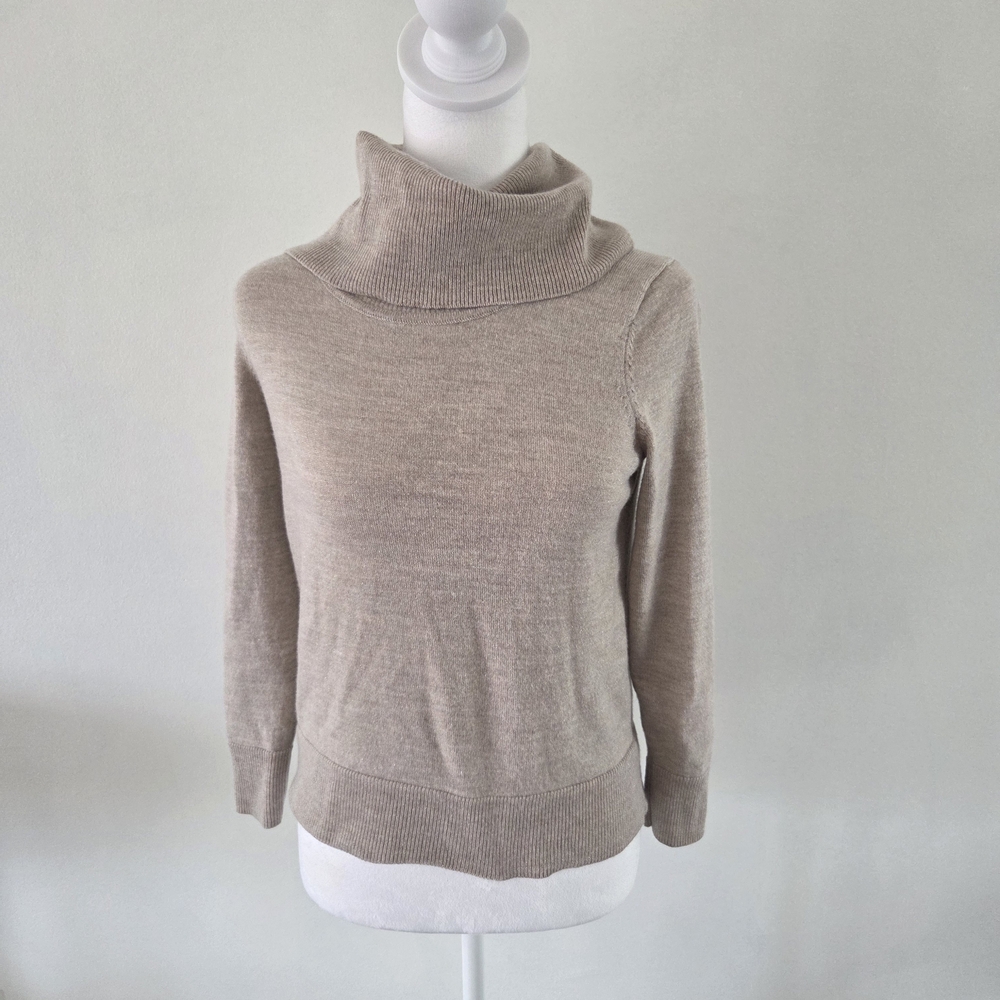 Talbots Merino Wool Blend Gold Holiday Sweater sz. Small Petite